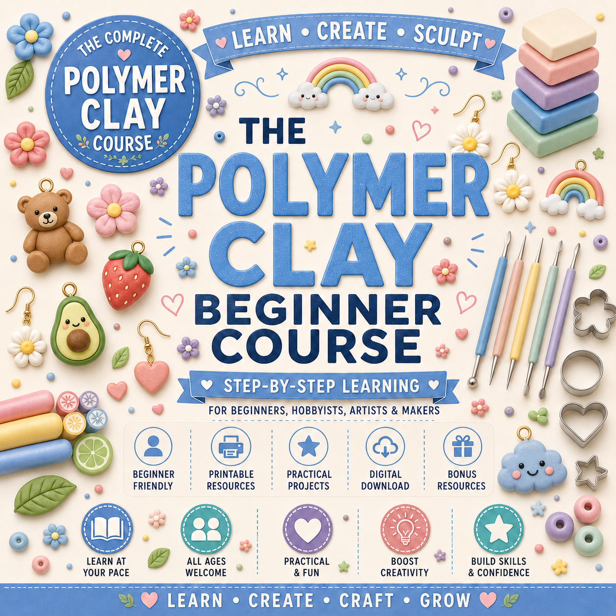 The Polymer Clay Beginner Course